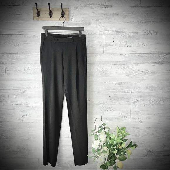 Tom Ford High Rise Straight Leg Tailored Trousers - Picture 8 of 10